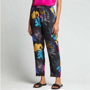 Kobi Halperin Silk Berti Floral Black Pants Size Large